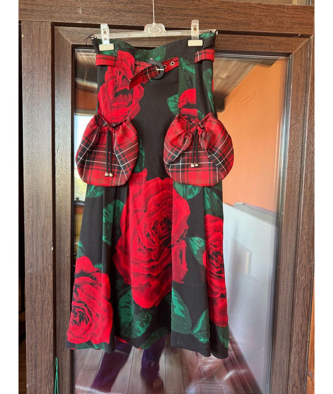 KENZO Мульти шерстяная юбка макси, фото 7