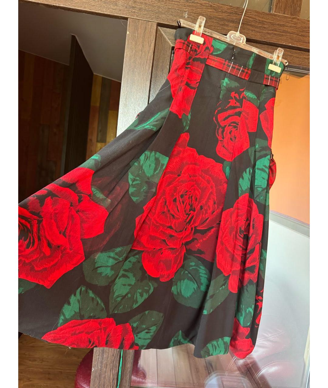 KENZO Мульти шерстяная юбка макси, фото 3