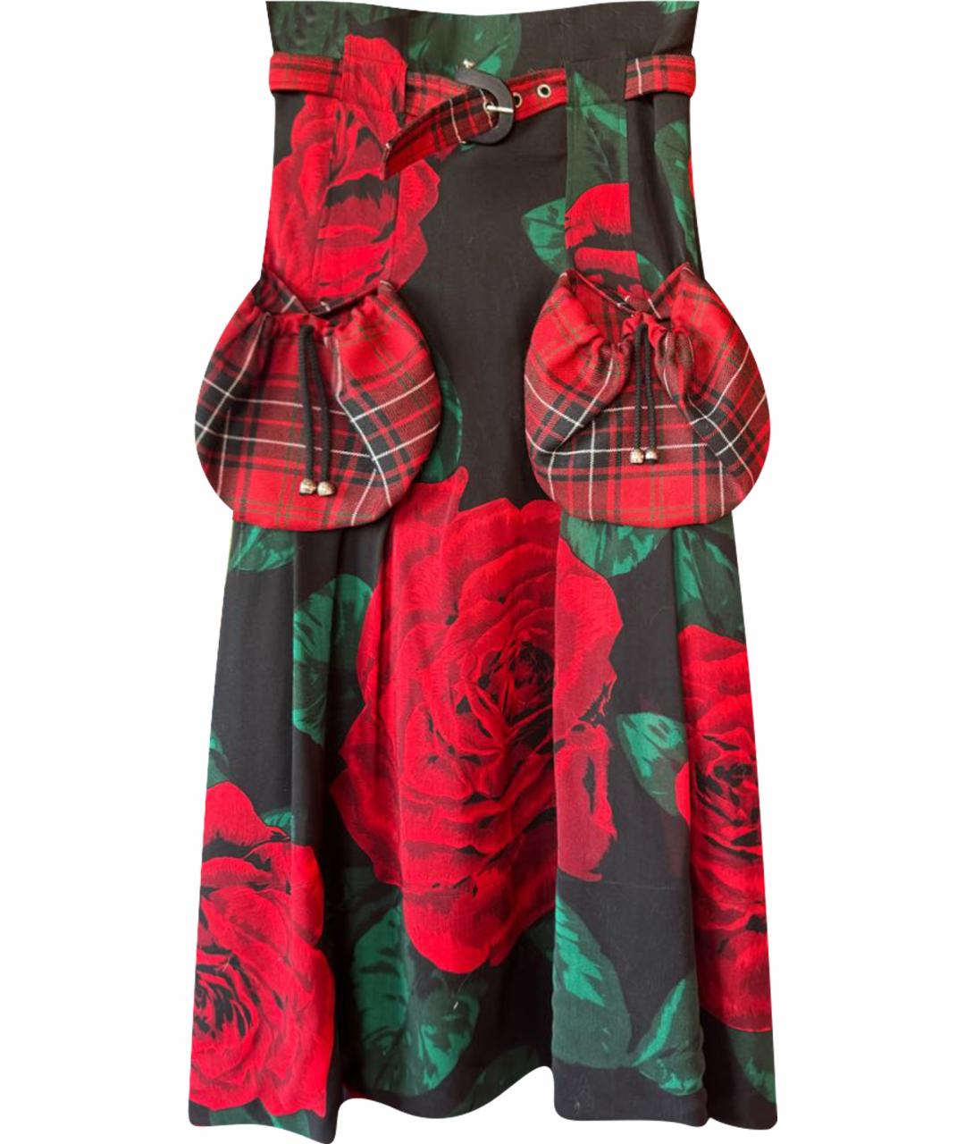 KENZO Мульти шерстяная юбка макси, фото 1
