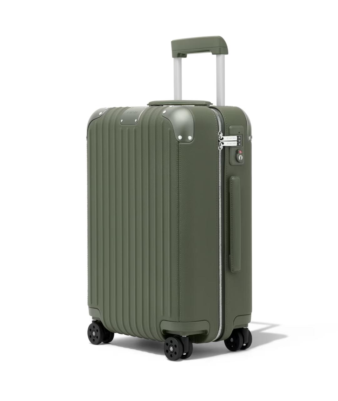 Rimowa Зеленый кожаный чемодан, фото 2