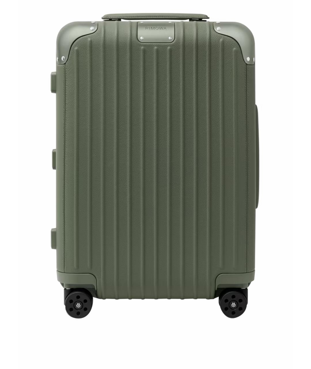 Rimowa Зеленый кожаный чемодан, фото 1