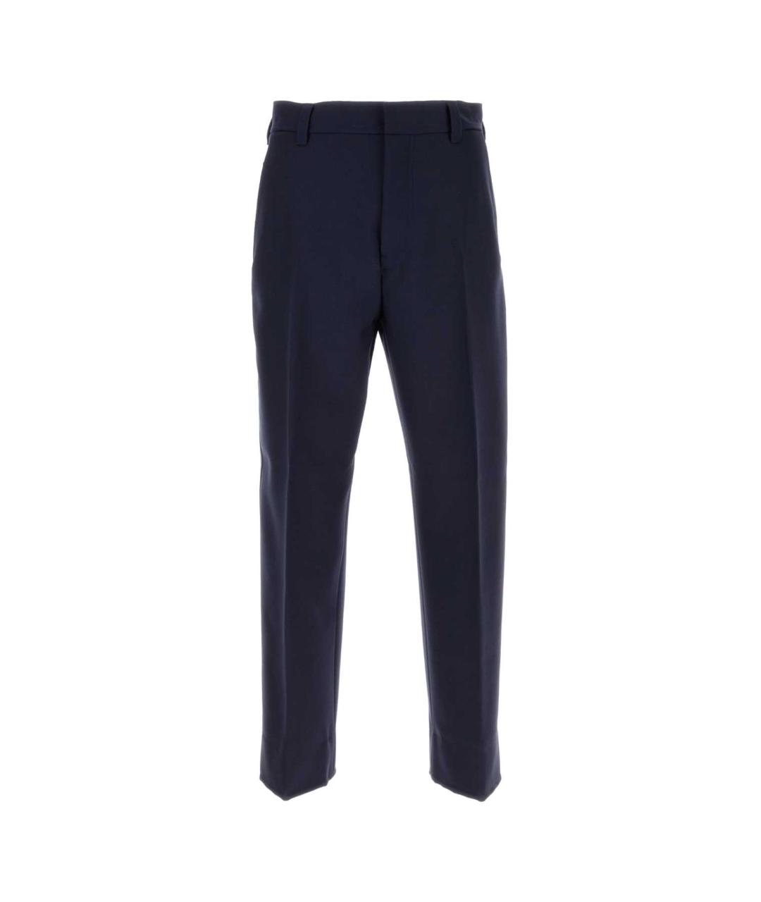 ZEGNA Темно-синие шерстяные классические брюки, фото 1