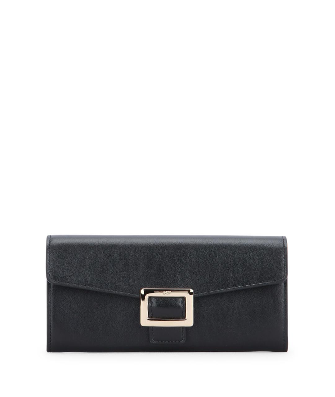 ROGER VIVIER Черный кожаный кошелек, фото 1