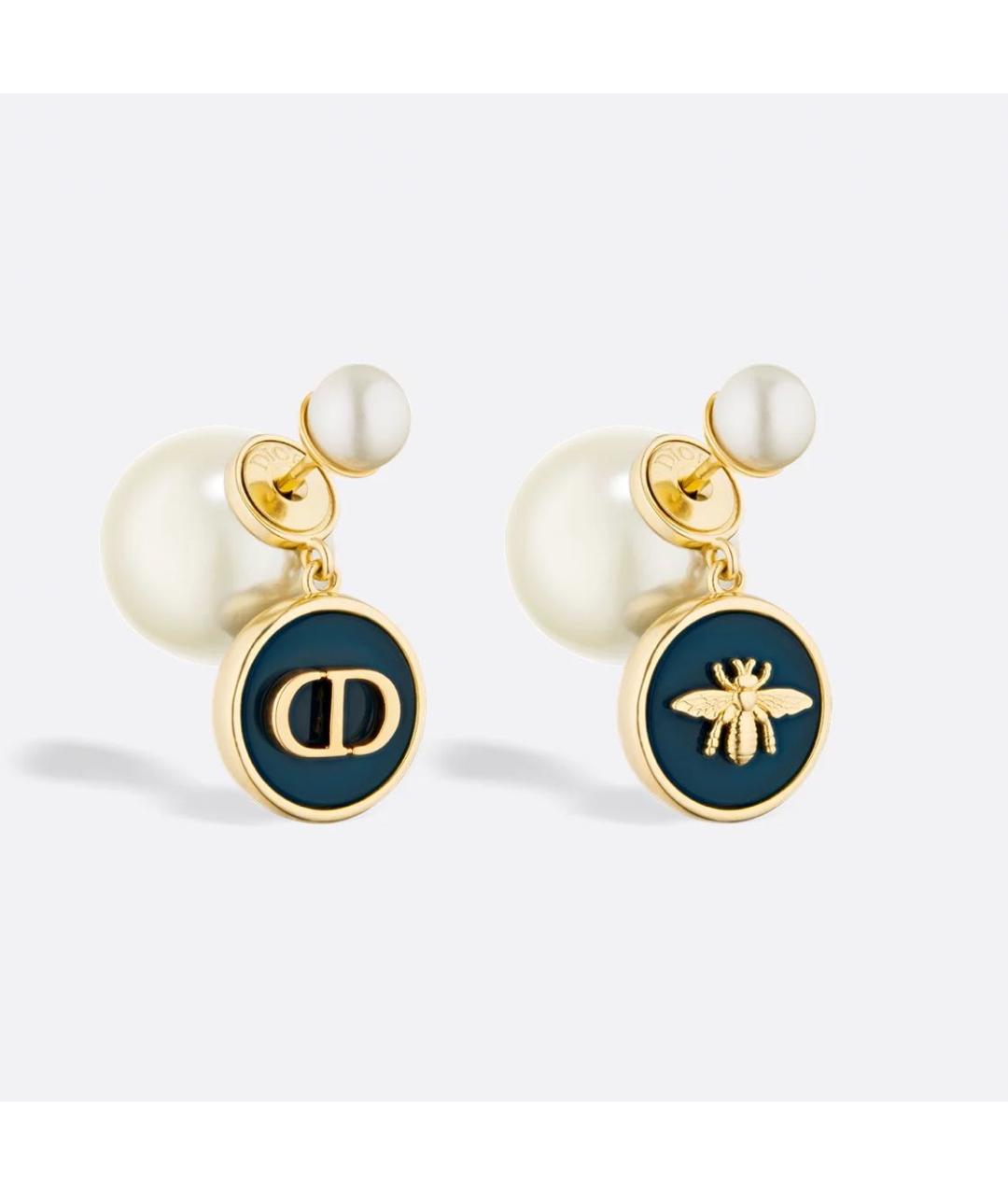 CHRISTIAN DIOR Темно-синие серьги, фото 4