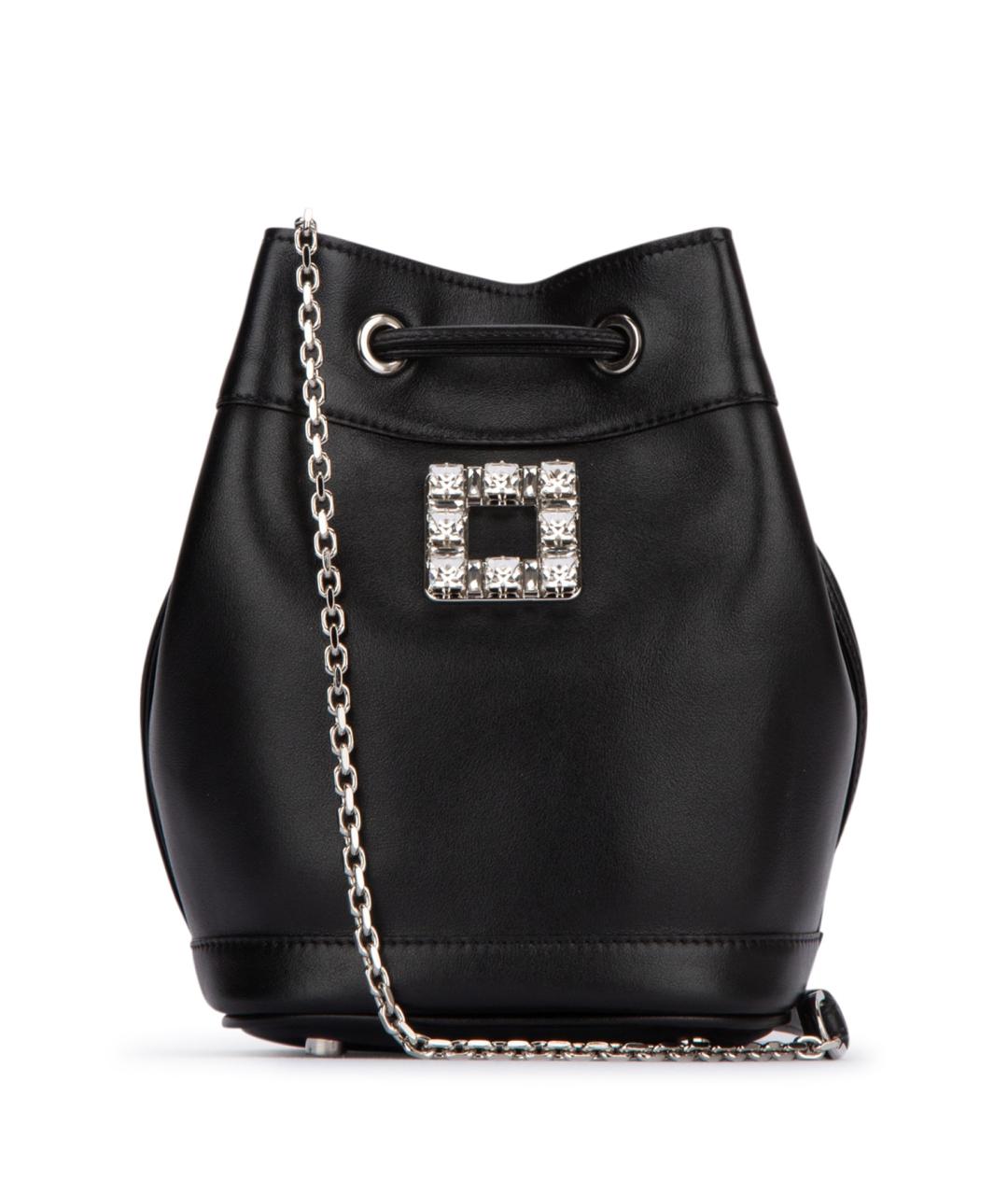 ROGER VIVIER Черная кожаная сумка тоут, фото 1