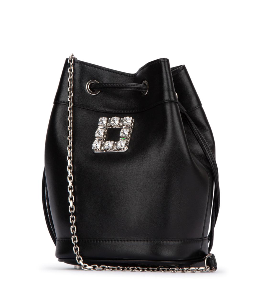 ROGER VIVIER Черная кожаная сумка тоут, фото 2
