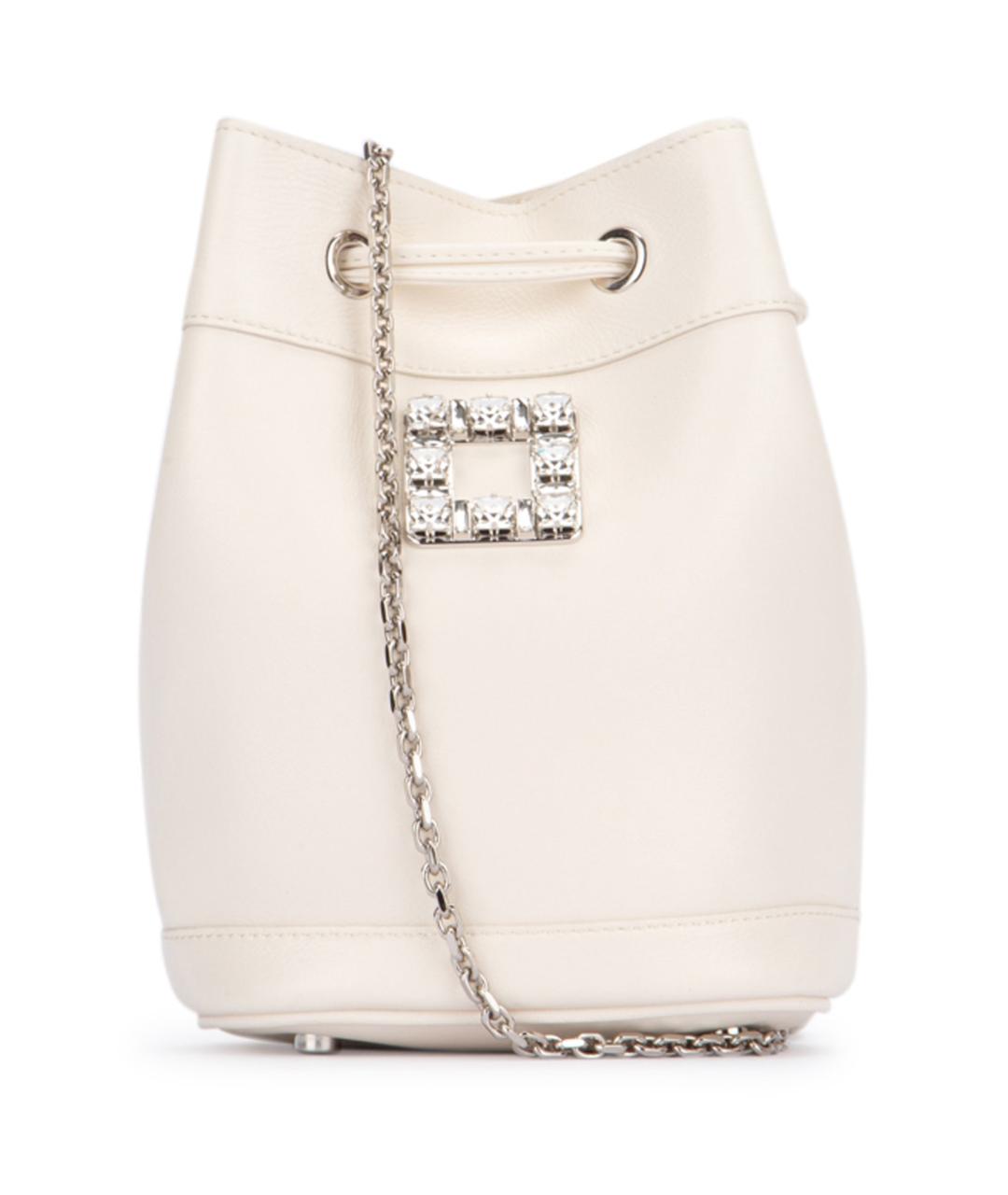 ROGER VIVIER Белая кожаная сумка тоут, фото 1