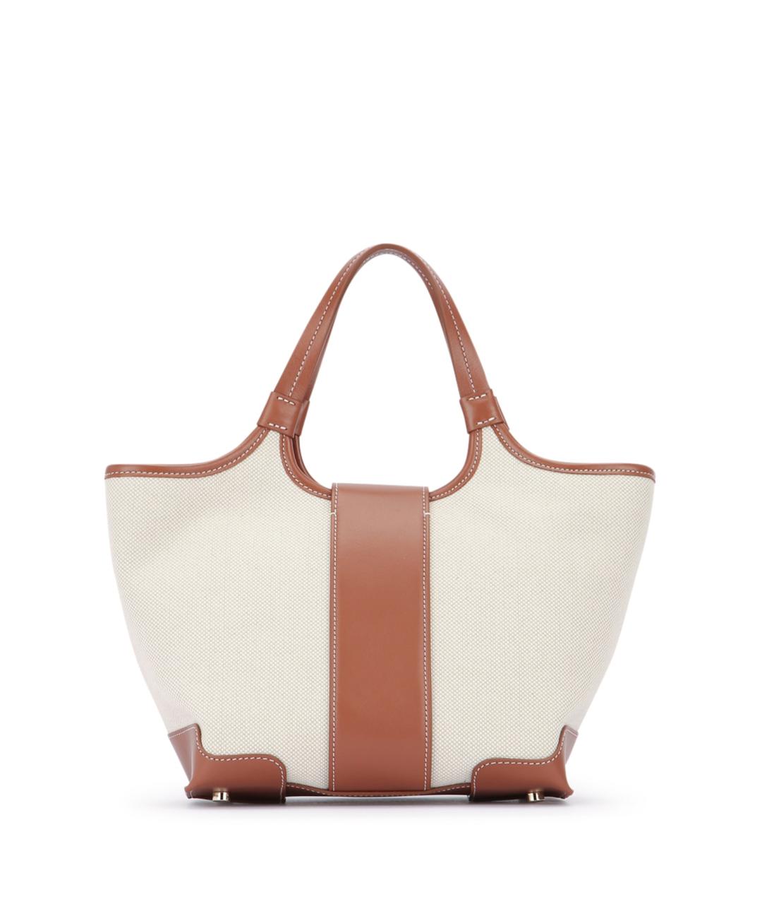 ROGER VIVIER Бежевая тканевая сумка тоут, фото 3