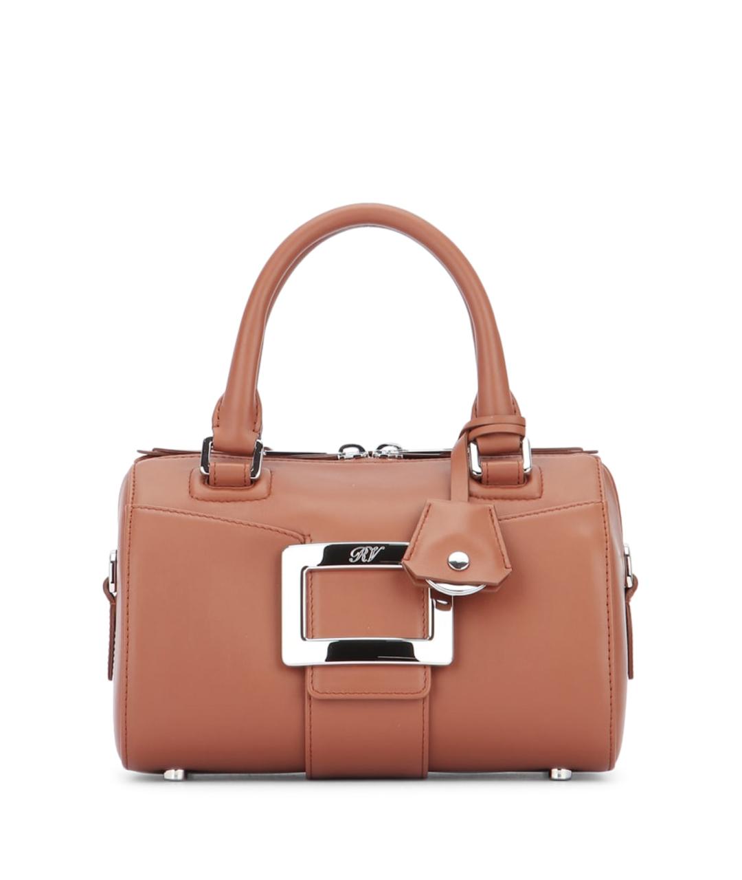 ROGER VIVIER Розовая кожаная сумка с короткими ручками, фото 1