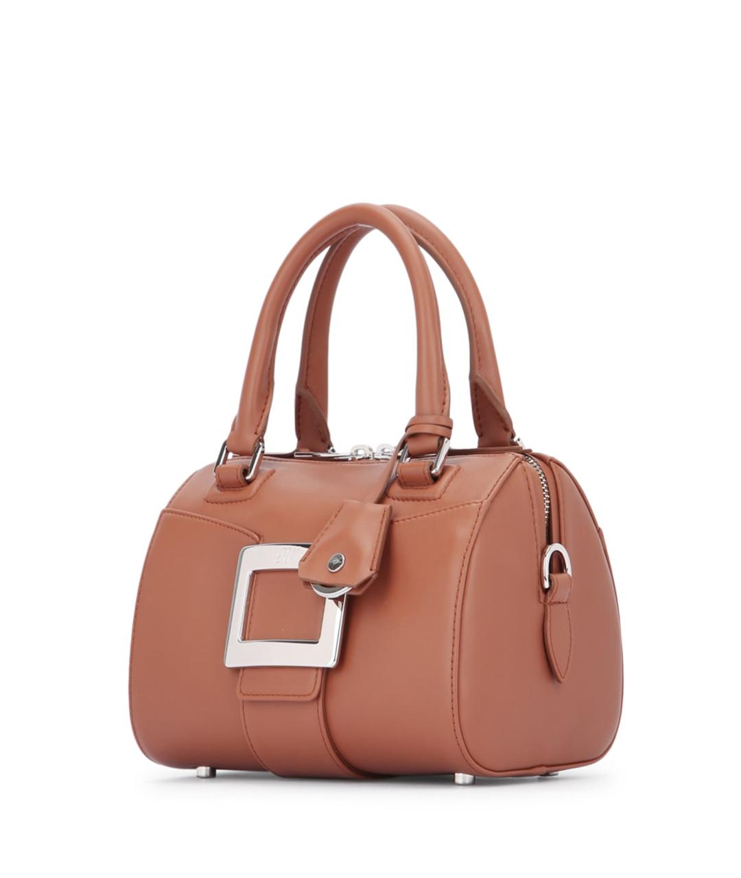 ROGER VIVIER Розовая кожаная сумка с короткими ручками, фото 2