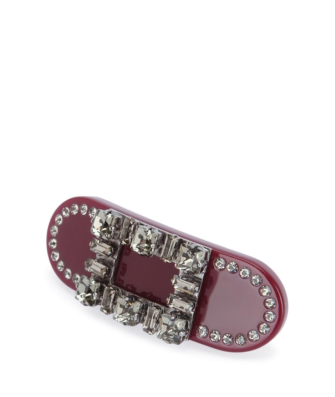 ROGER VIVIER Бордовая заколка, фото 3