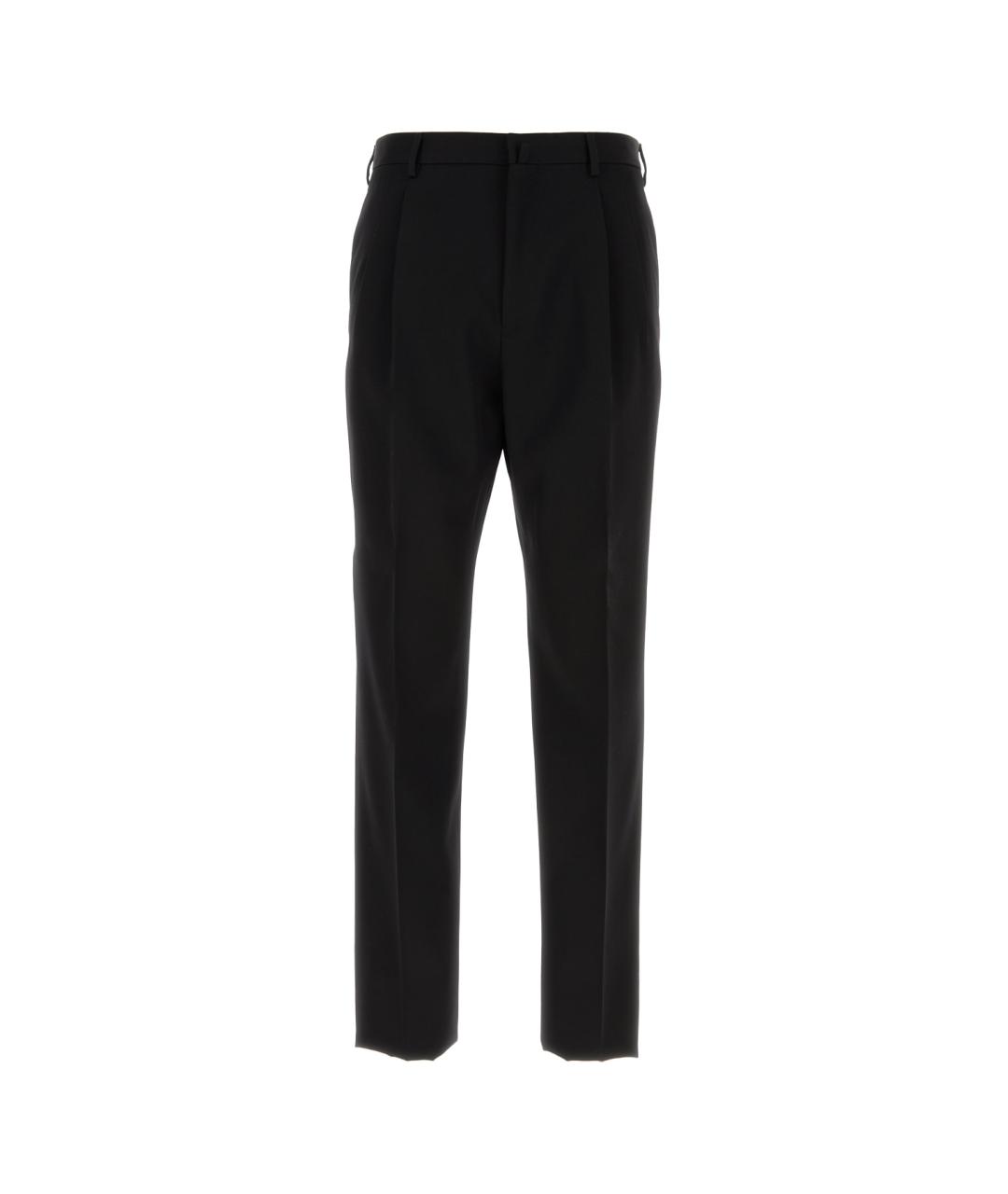 LANVIN Черные шерстяные классические брюки, фото 1