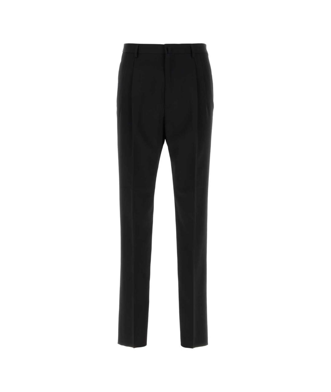 LANVIN Черные шерстяные классические брюки, фото 1