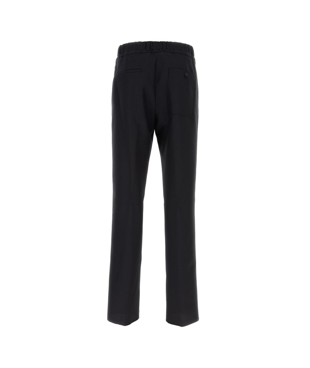 LANVIN Темно-синие хлопковые классические брюки, фото 2