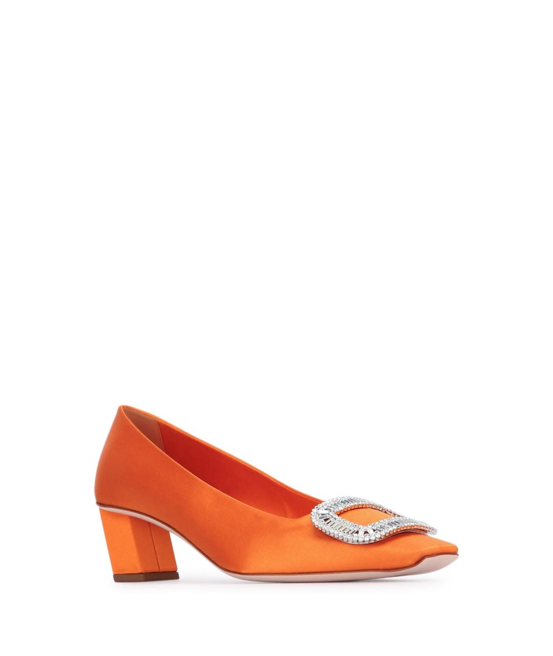 ROGER VIVIER Оранжевое текстильные туфли, фото 2