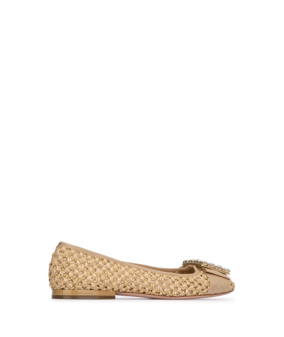 ROGER VIVIER Бежевые текстильные балетки, фото 3