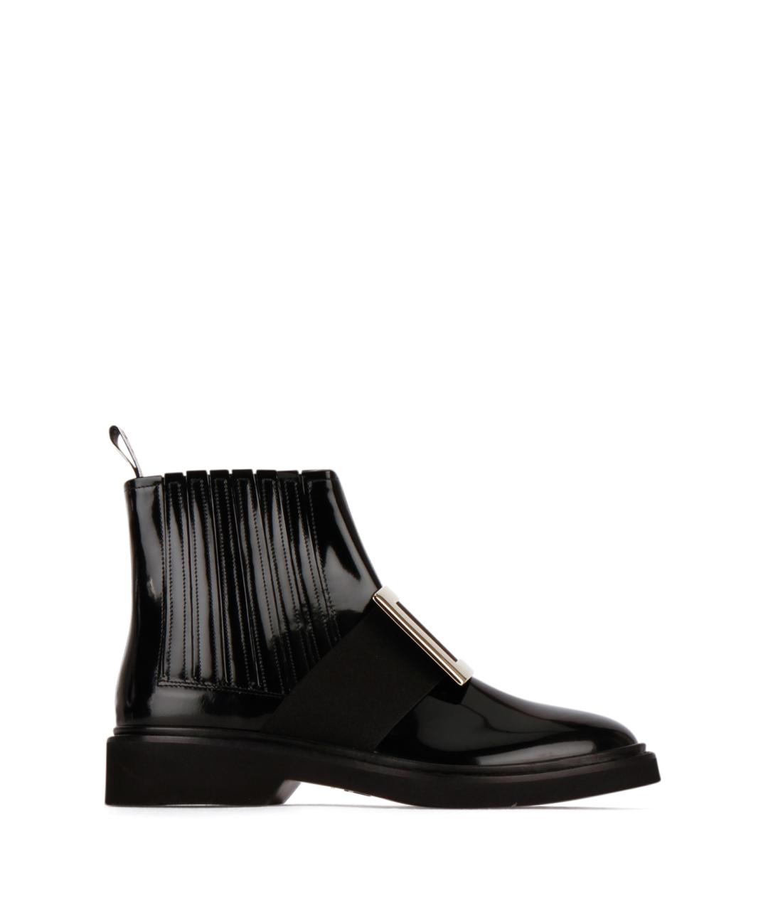 ROGER VIVIER Черные ботинки из лакированной кожи, фото 1