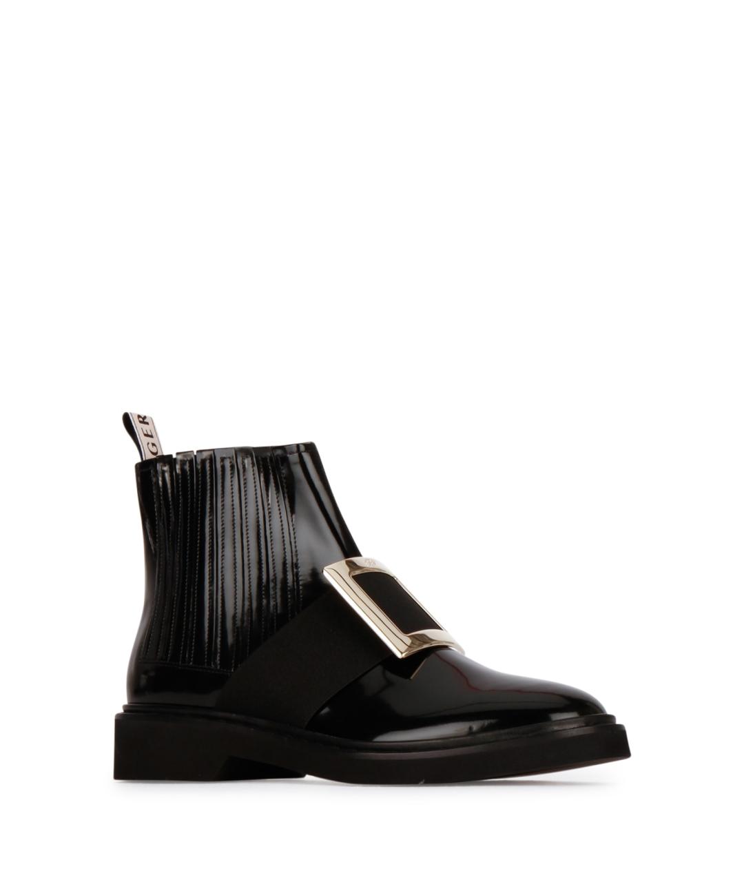 ROGER VIVIER Черные ботинки из лакированной кожи, фото 2
