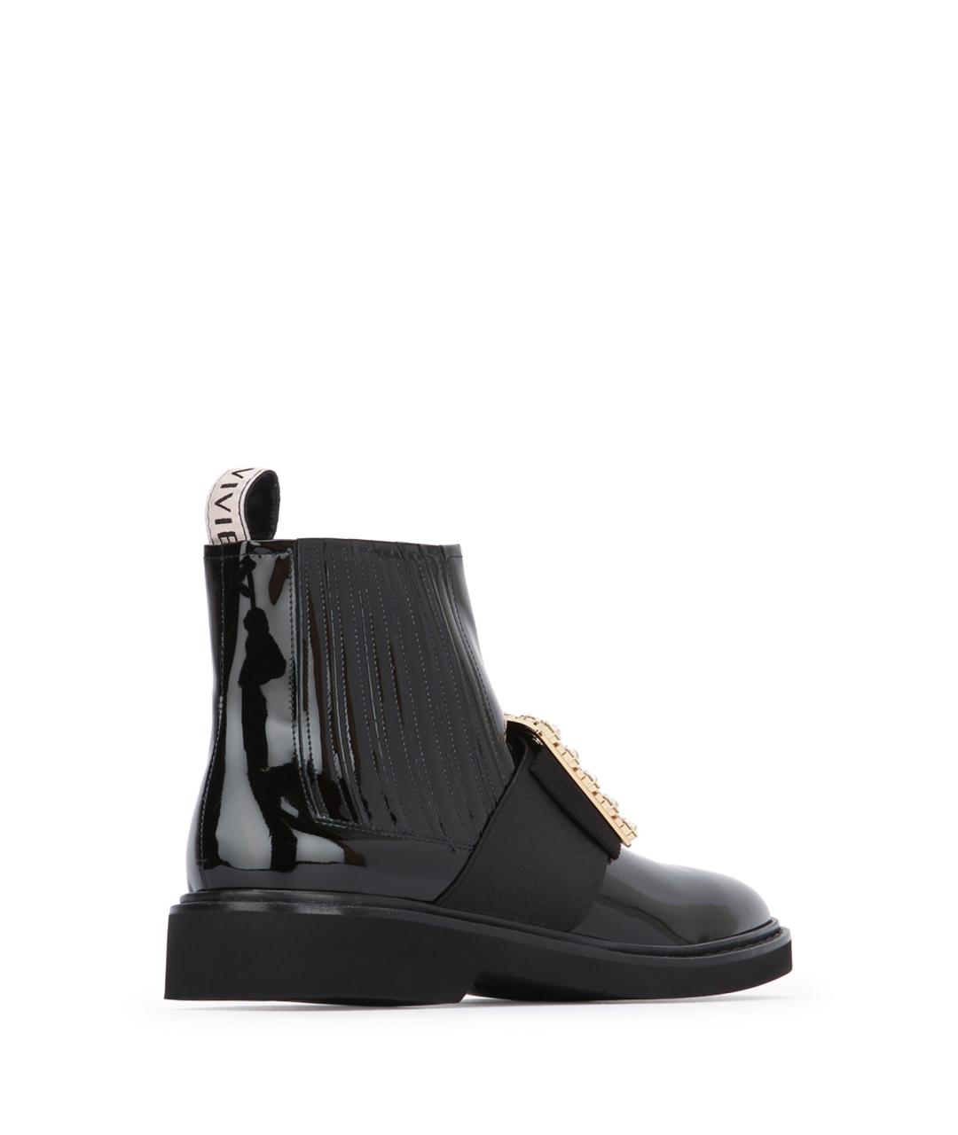 ROGER VIVIER Черные ботинки из лакированной кожи, фото 3