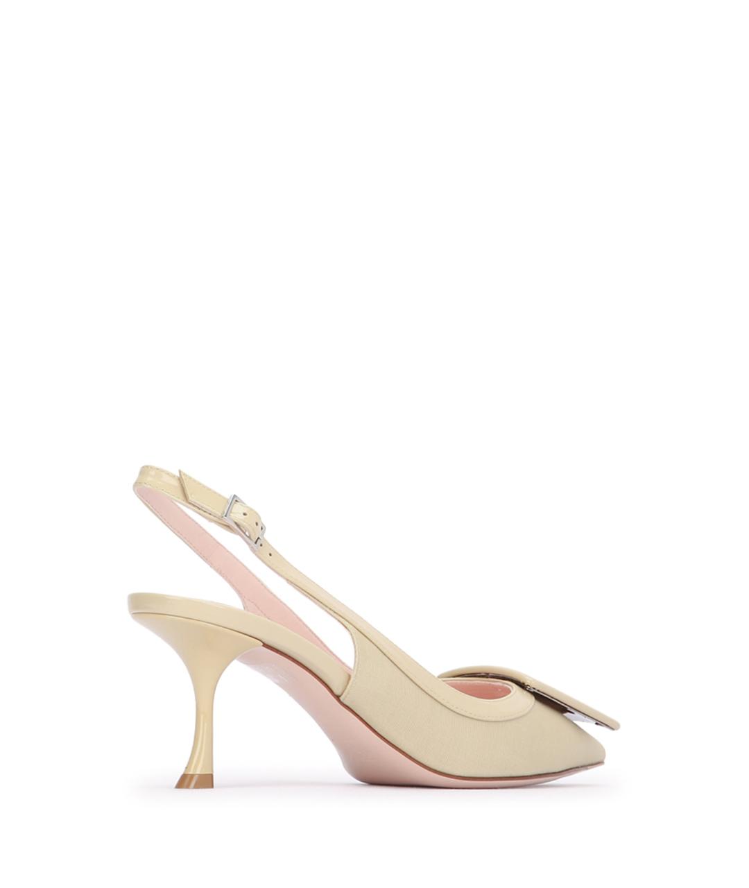 ROGER VIVIER Бежевые текстильные кроссовки, фото 3