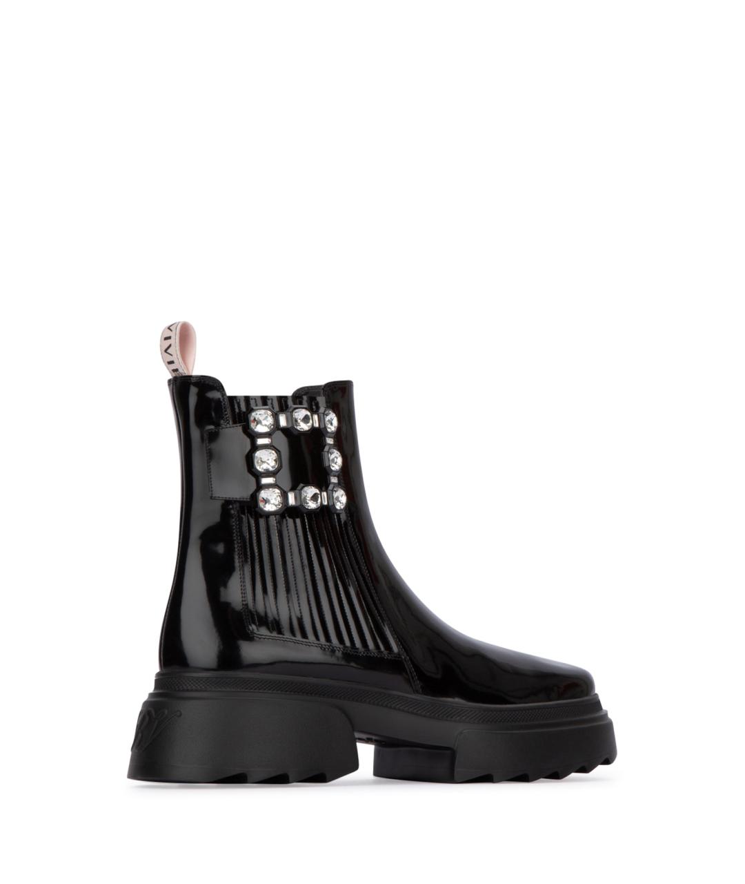 ROGER VIVIER Черные кожаные ботинки, фото 3