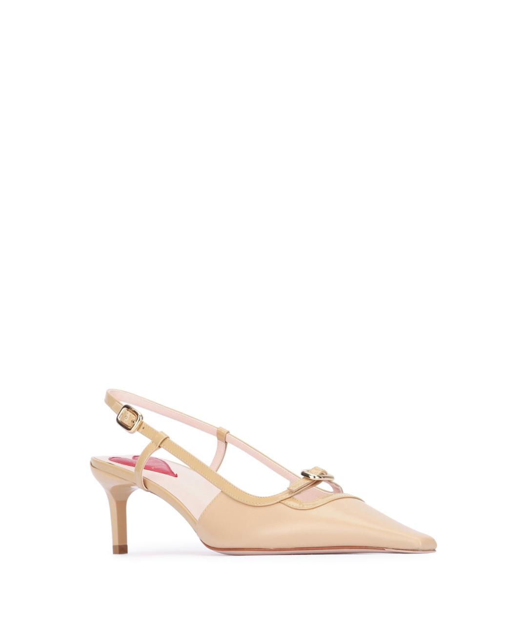 ROGER VIVIER Бежевые кожаные туфли, фото 2