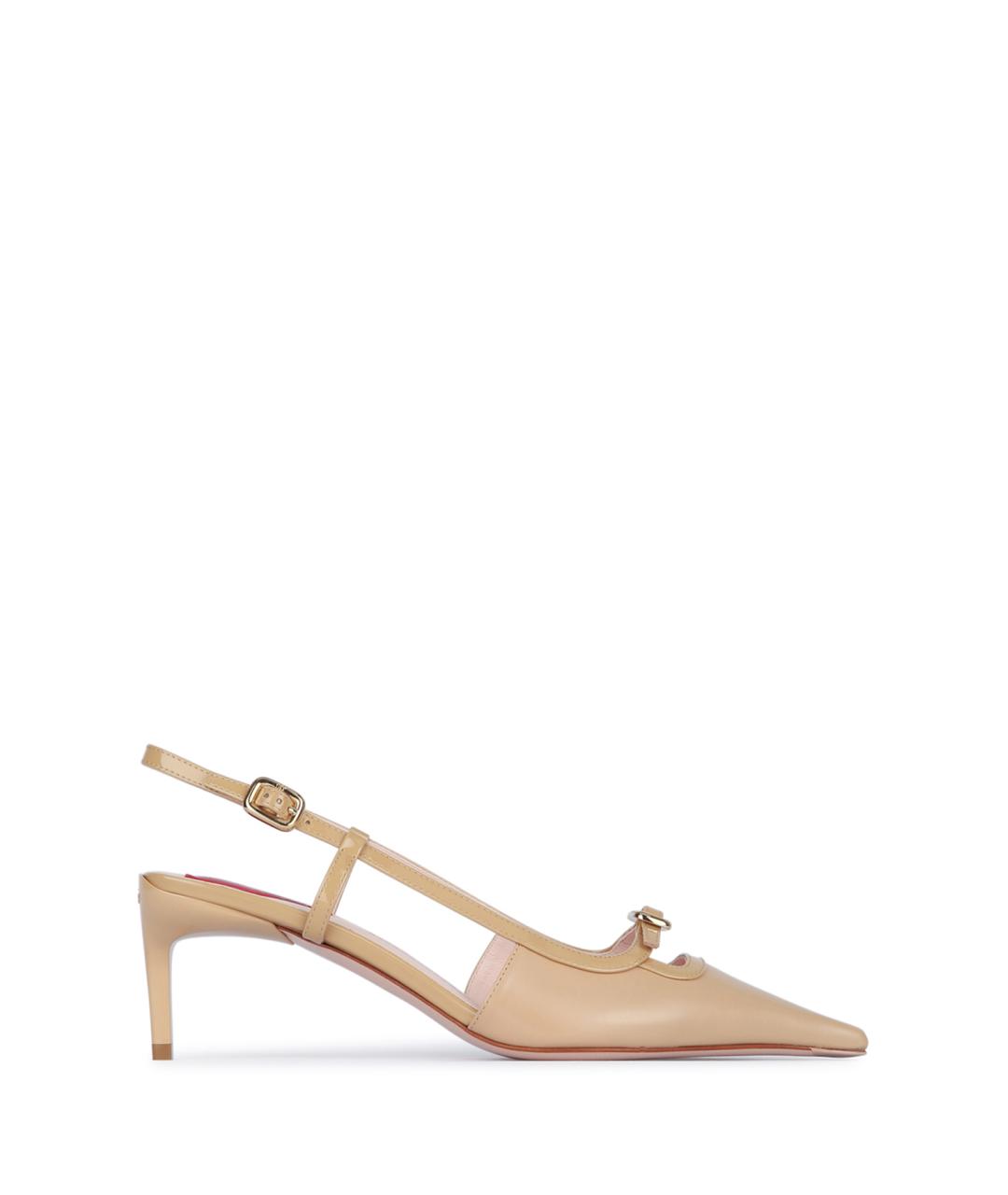 ROGER VIVIER Бежевые кожаные туфли, фото 1