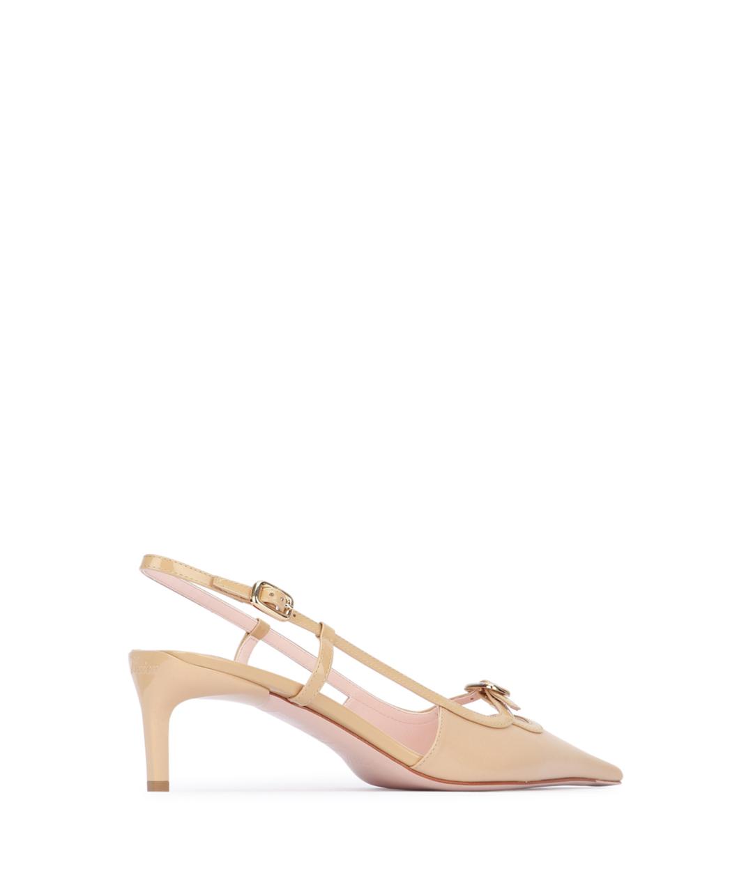ROGER VIVIER Бежевые кожаные туфли, фото 3