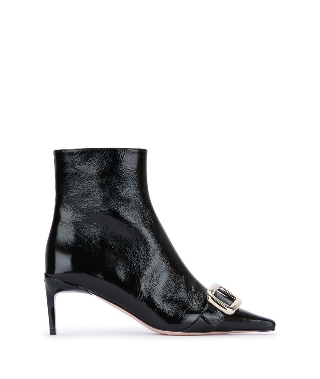 ROGER VIVIER Черные ботильоны из лакированной кожи, фото 1