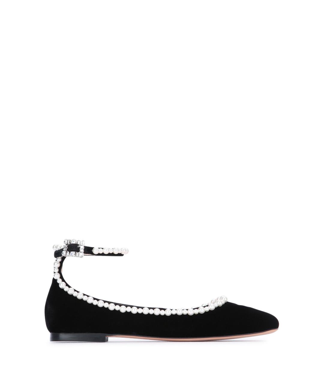 ROGER VIVIER Черные бархатные балетки, фото 1