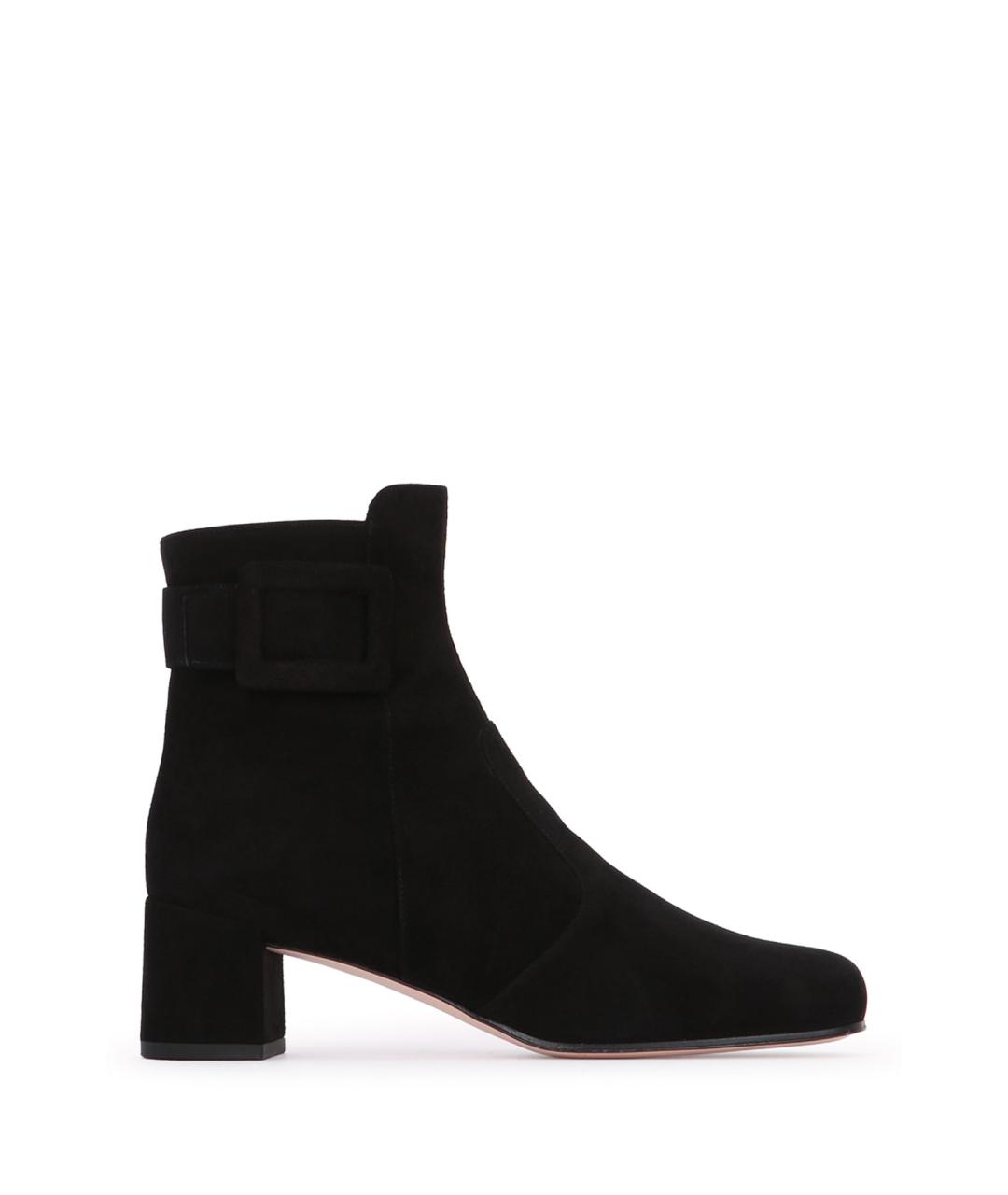 ROGER VIVIER Черные замшевые ботильоны, фото 1