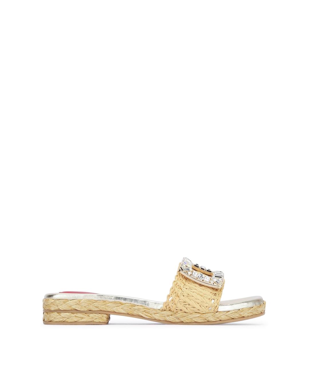 ROGER VIVIER Бежевые шлепанцы, фото 1