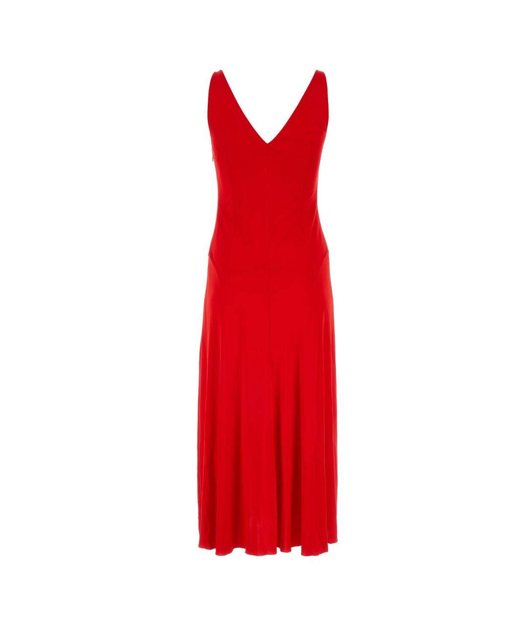 LANVIN Красное вискозное коктейльное платье, фото 2