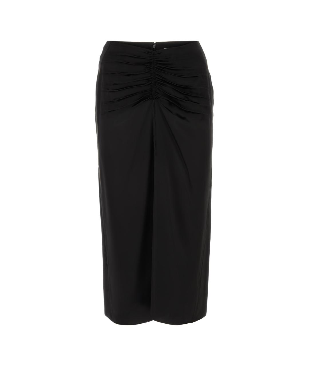 LANVIN Черная вискозная юбка миди, фото 1
