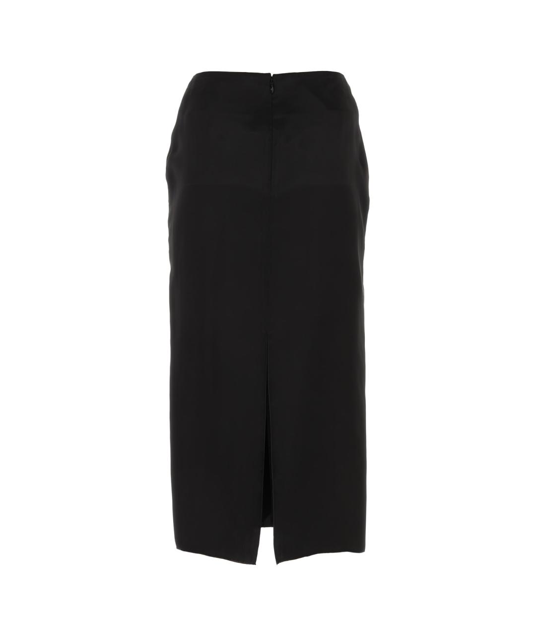 LANVIN Черная вискозная юбка миди, фото 2