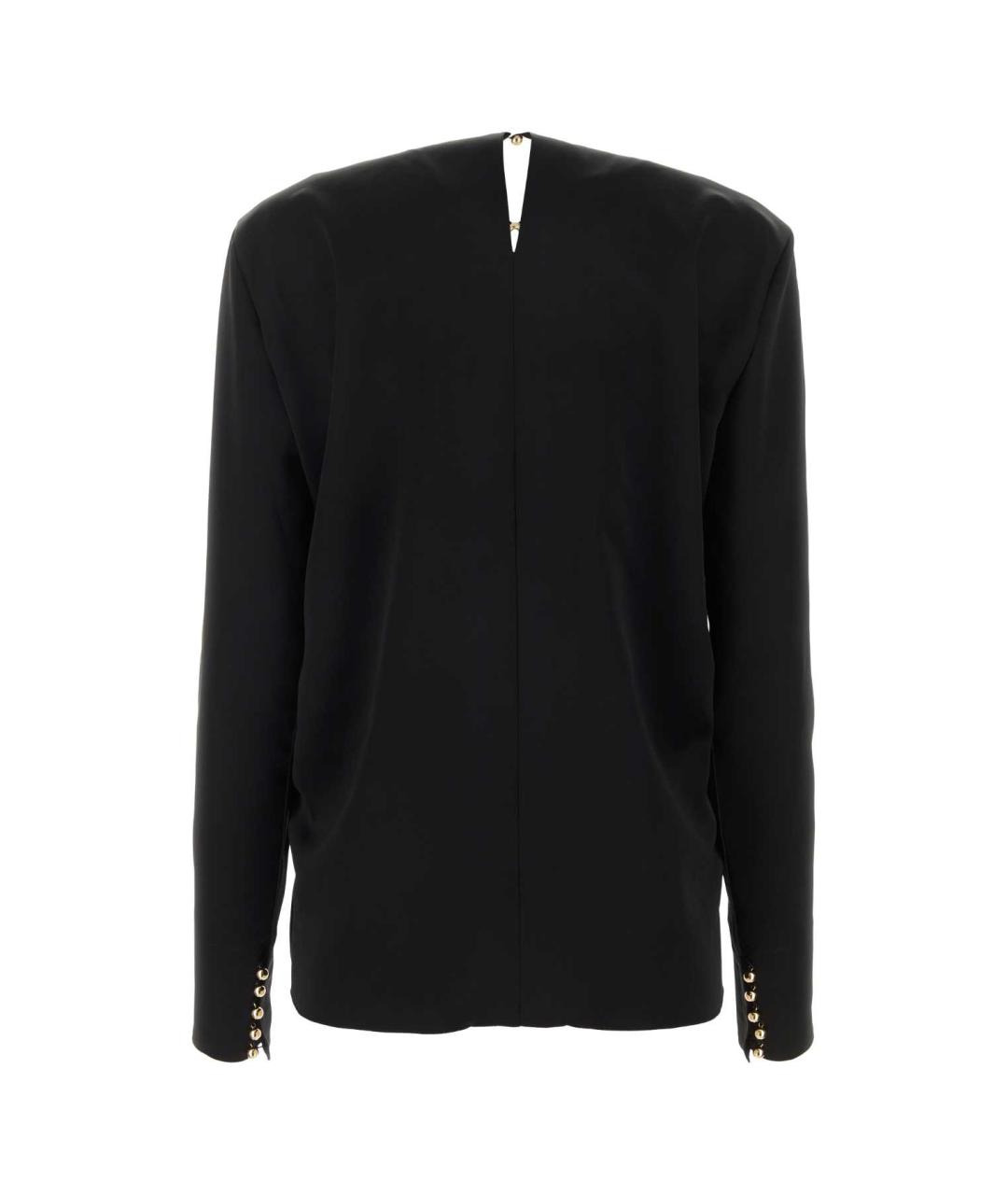 LANVIN Черная ацетатная блузы, фото 2