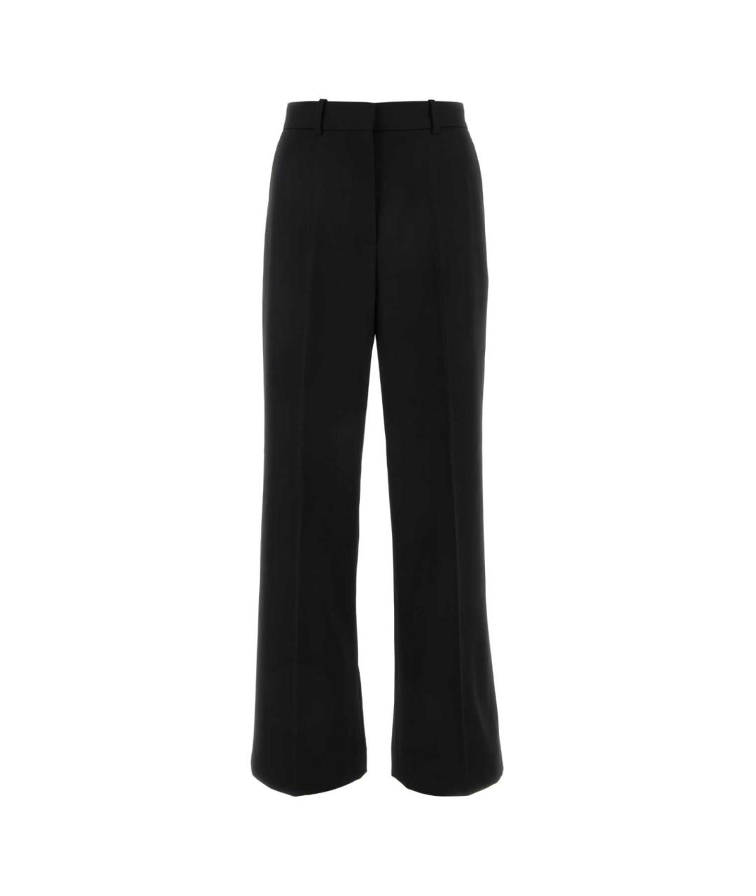 LANVIN Черные хлопковые прямые брюки, фото 1