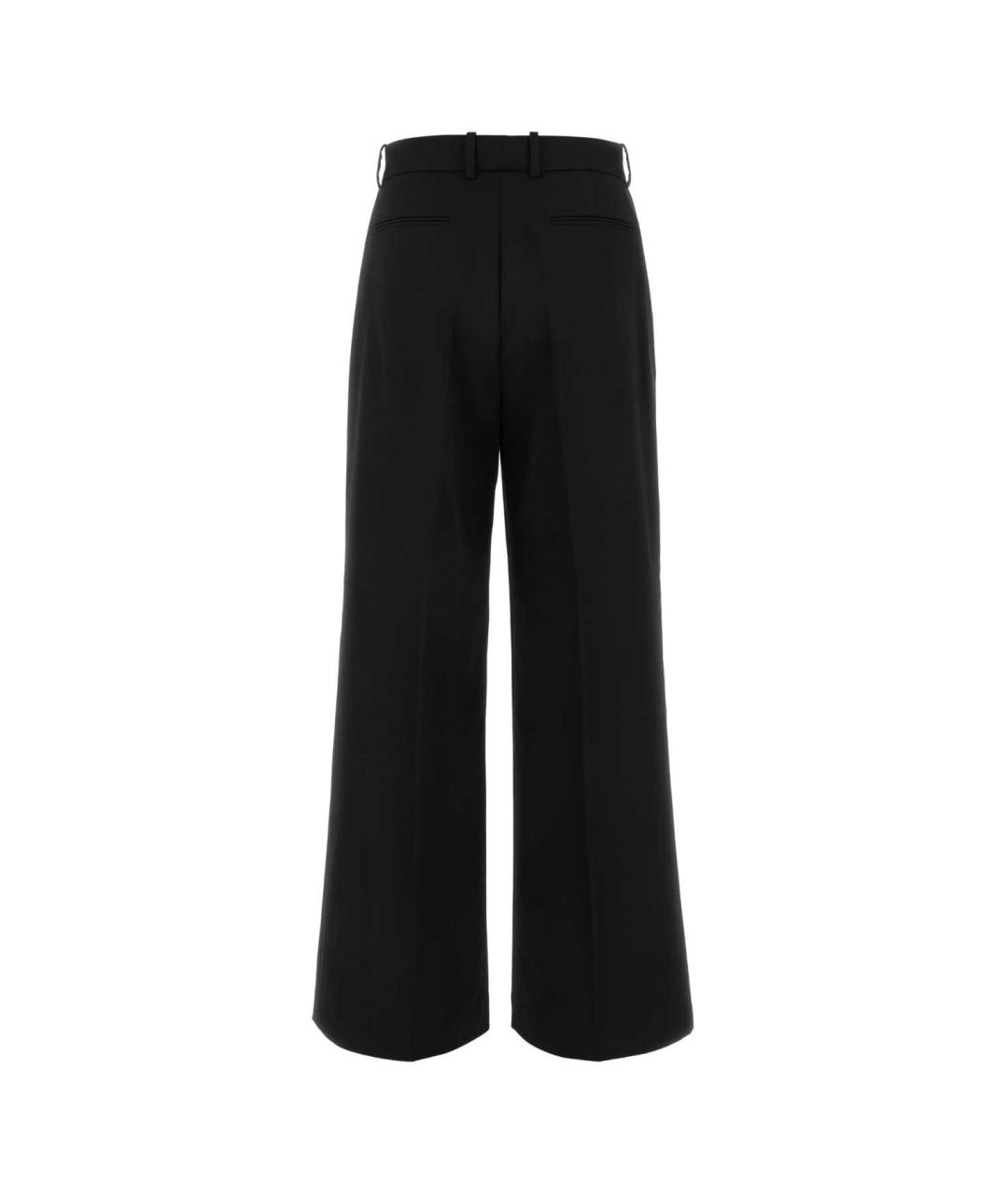 LANVIN Черные хлопковые прямые брюки, фото 2