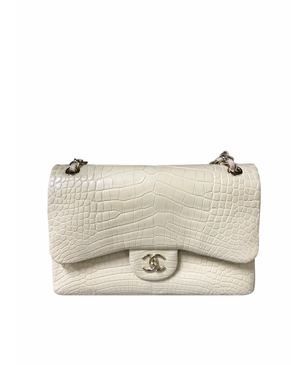 CHANEL Бежевая сумка через плечо из экзотической кожи, фото 1