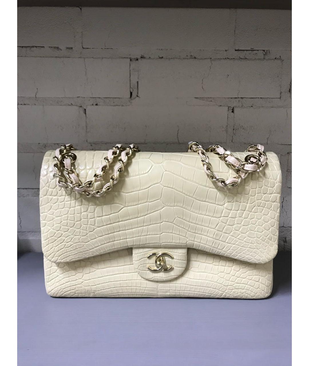 CHANEL Бежевая сумка через плечо из экзотической кожи, фото 2