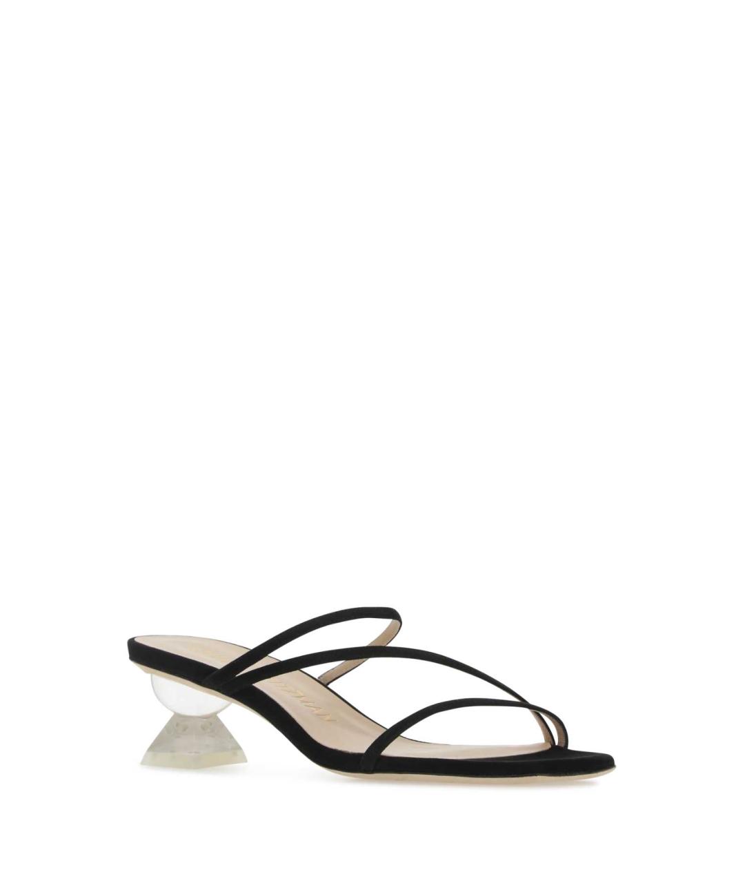 STUART WEITZMAN Черные замшевые мюли, фото 2