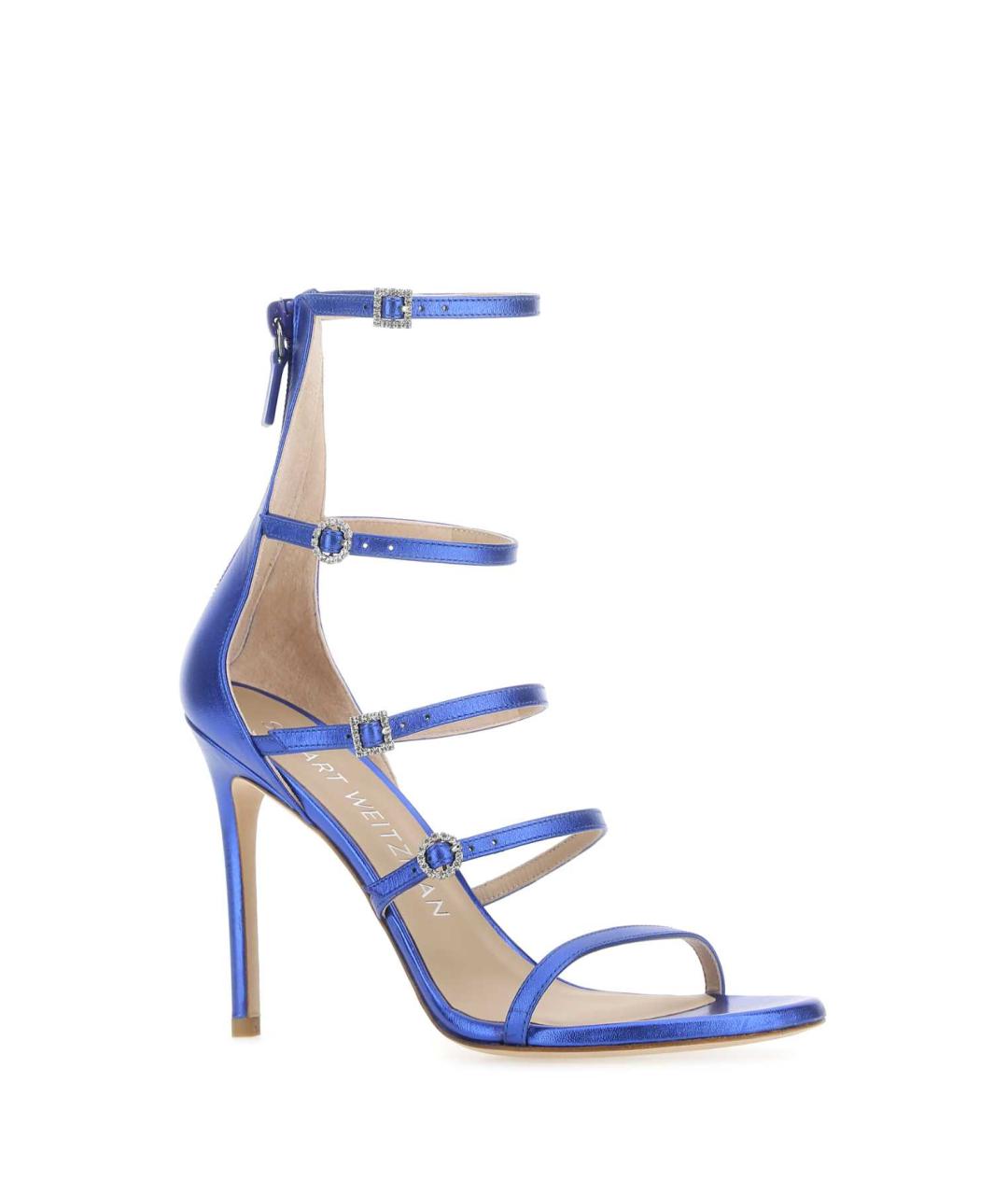 STUART WEITZMAN Синие кожаные босоножки, фото 2