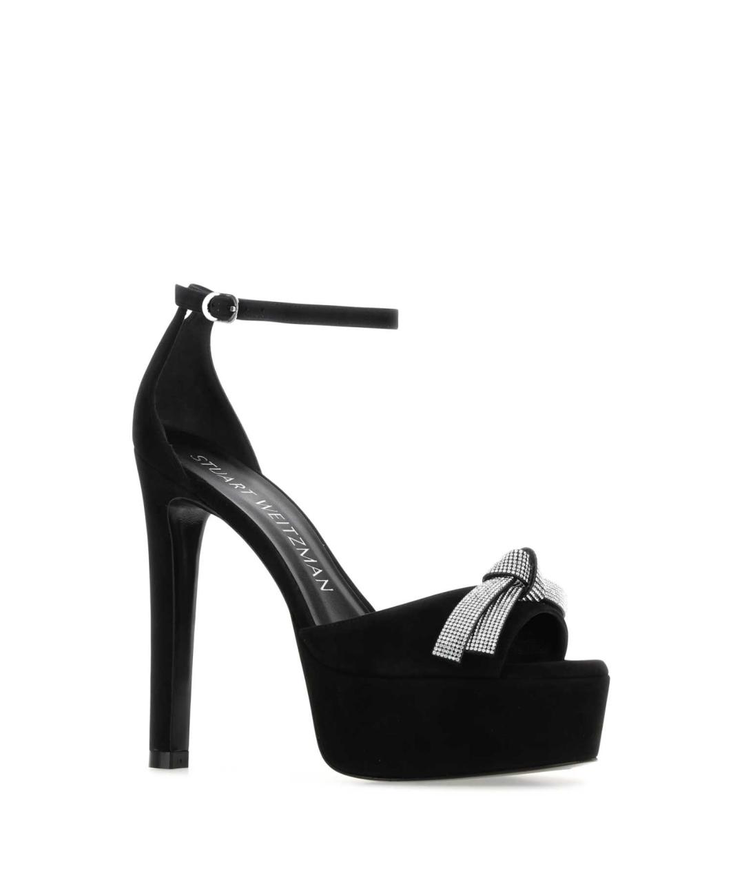 STUART WEITZMAN Черные замшевые босоножки, фото 2