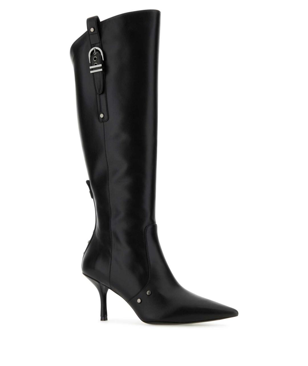 STUART WEITZMAN Черные кожаные сапоги, фото 2