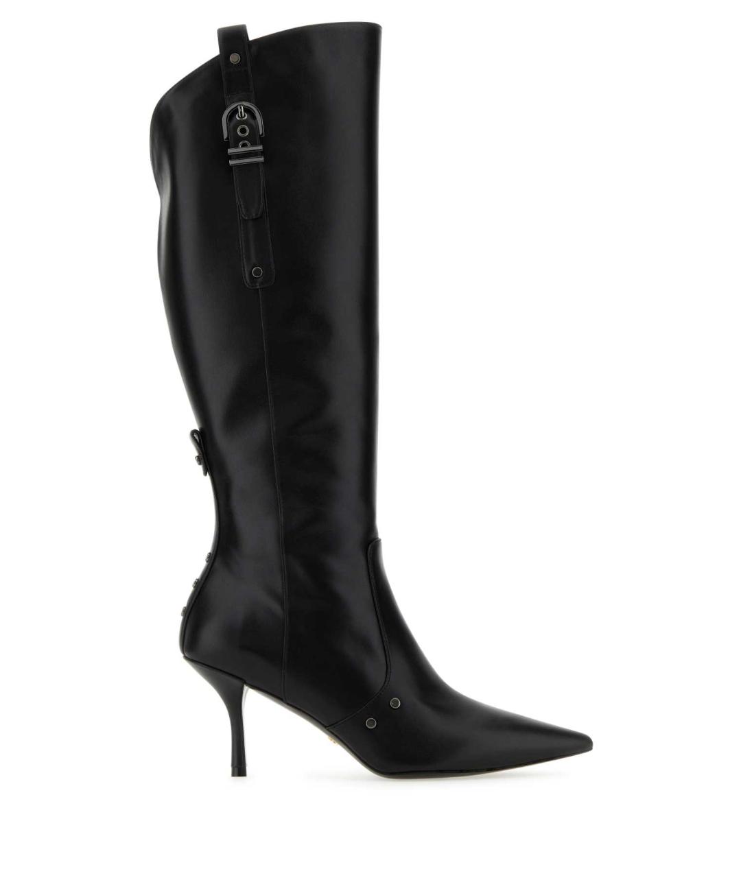 STUART WEITZMAN Черные кожаные сапоги, фото 1