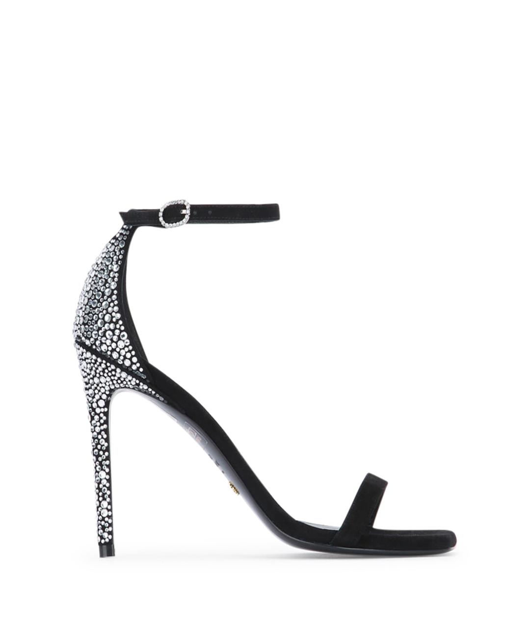 STUART WEITZMAN Черные замшевые босоножки, фото 1