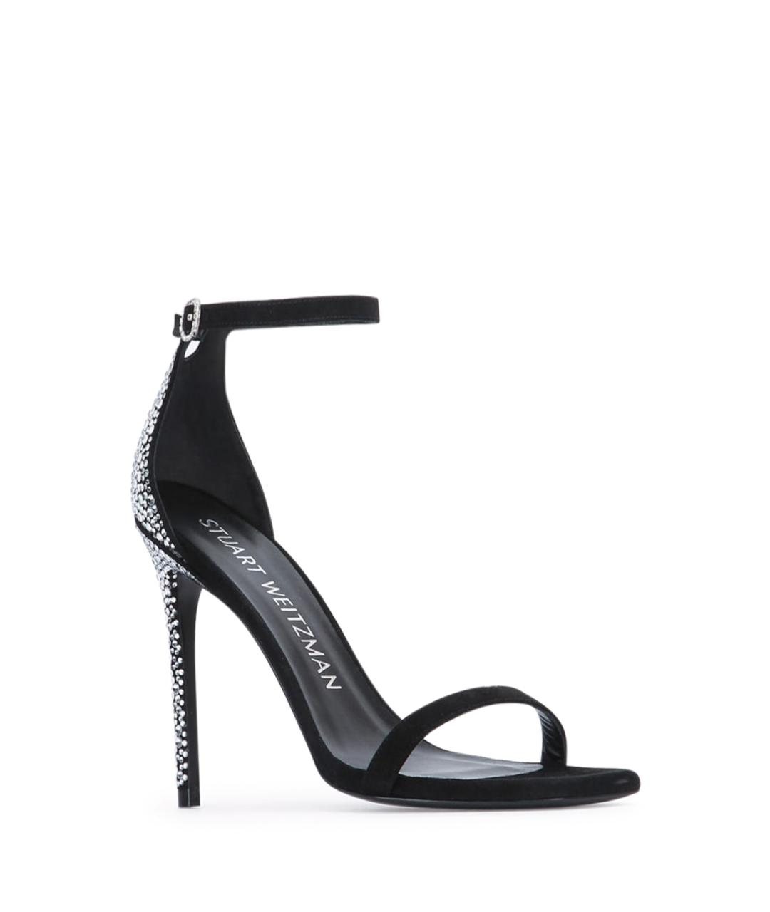 STUART WEITZMAN Черные замшевые босоножки, фото 2