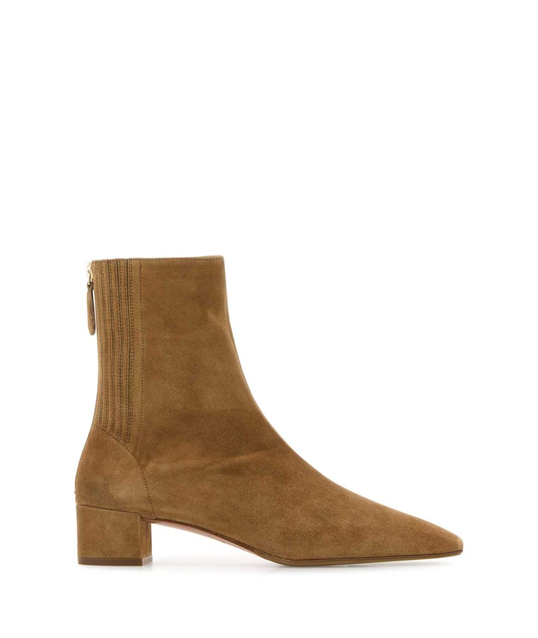 AQUAZZURA Бежевые замшевые ботильоны, фото 1