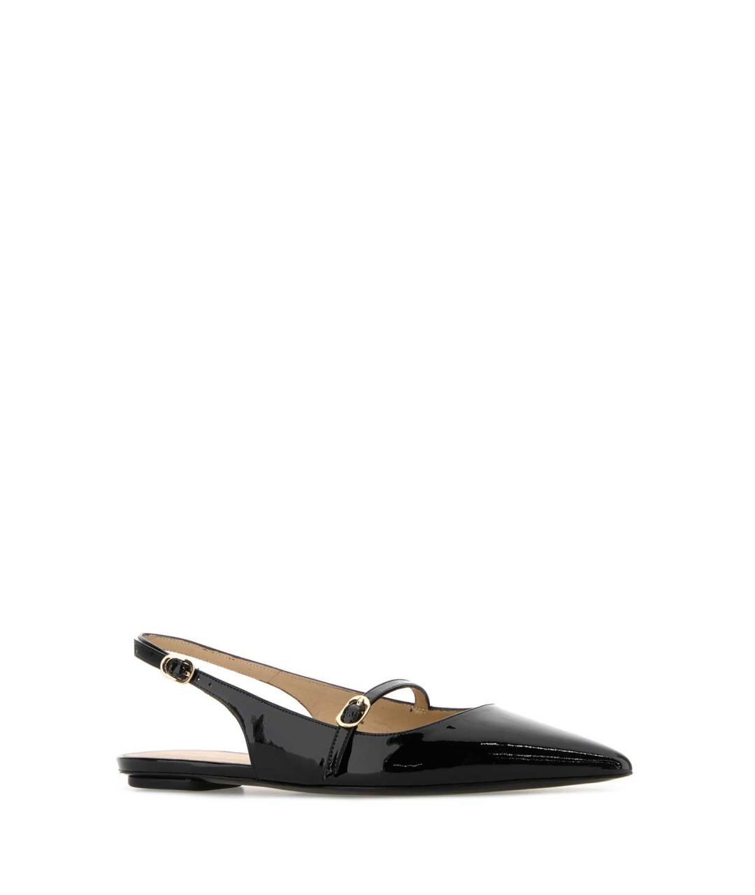 STUART WEITZMAN Черные балетки из лакированной кожи, фото 2