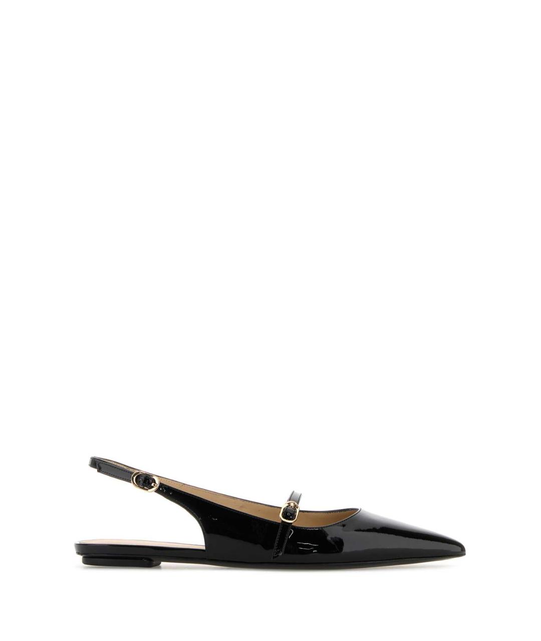 STUART WEITZMAN Черные балетки из лакированной кожи, фото 1